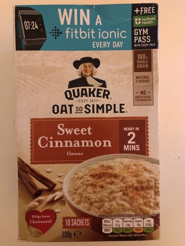 Quaker Oats So Simple (Sweet Cinnamon) Quaker Oats So Simple (Sweet Cinnamon)